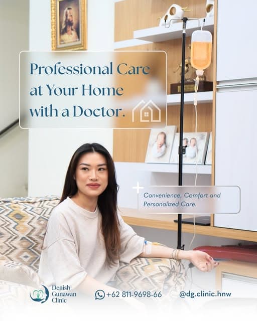 Professional IV care at home with a doctor